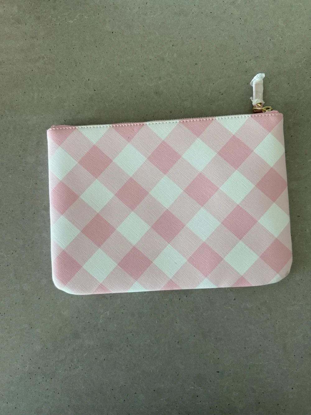 NWOT kate spade Pink Gingham Zip Pouch